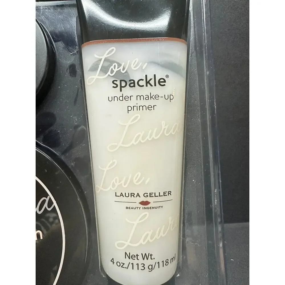 NEW Laura Geller Set 2 brushes Spackle, Baked Highlighter Duo, Bronze-n-Brighten
